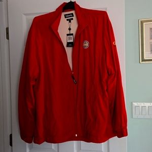 Ashworth PGA red zip up windbreaker